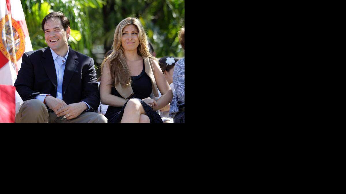 
Marco Rubio with his wife Jeanette in a file photo.
