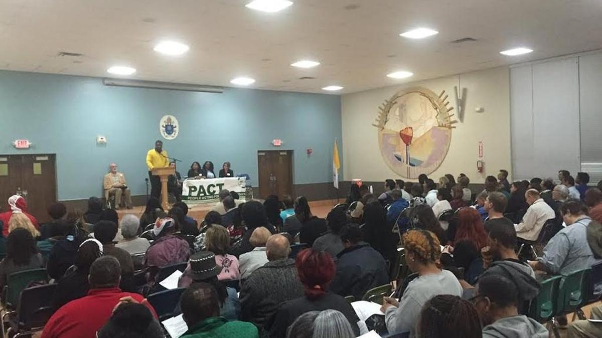 Dozens of people attended a meeting Monday night, Jan. 9, 2017, put together by People Acting for Community Together (PACT). The faith-based group is made up of more than 30 churches, synagogues, mosques and universities in South Florida. PACT is trying to help people find affordable housing in Miami-Dade County, which currently has waiting lists.