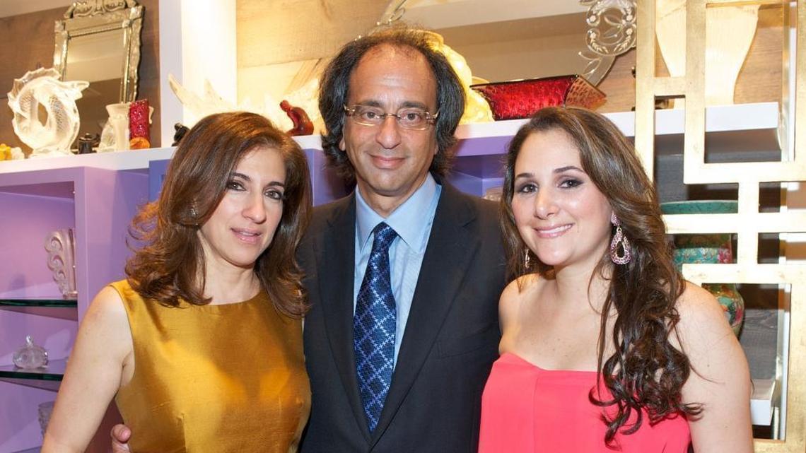 Jeffrey Himmel and his wife, Patricia, left, are shown at Violetas with Patricia Kronfle.