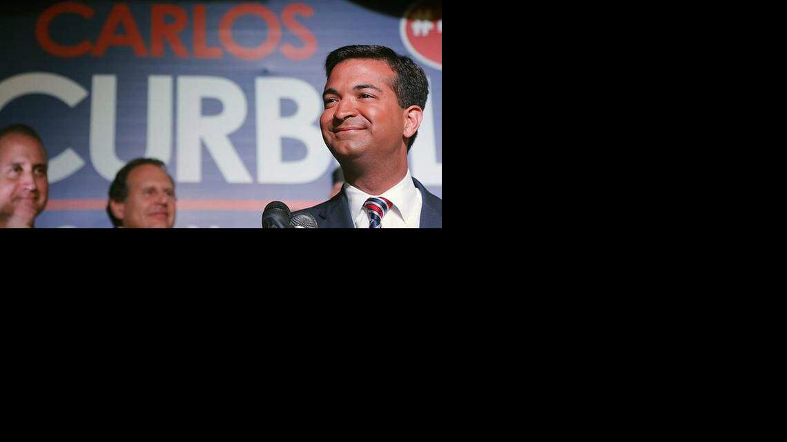 
Carlos Curbelo celebrated in Kendall earlier this month after defeating Rep. Joe Garcia.
