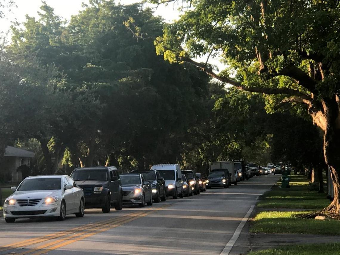 File photo of Southwest 87th Avenue along 164th Street in Palmetto Bay. A proposal to ease congestion by building a bridge over the Cutler Drain canal is creating friction.