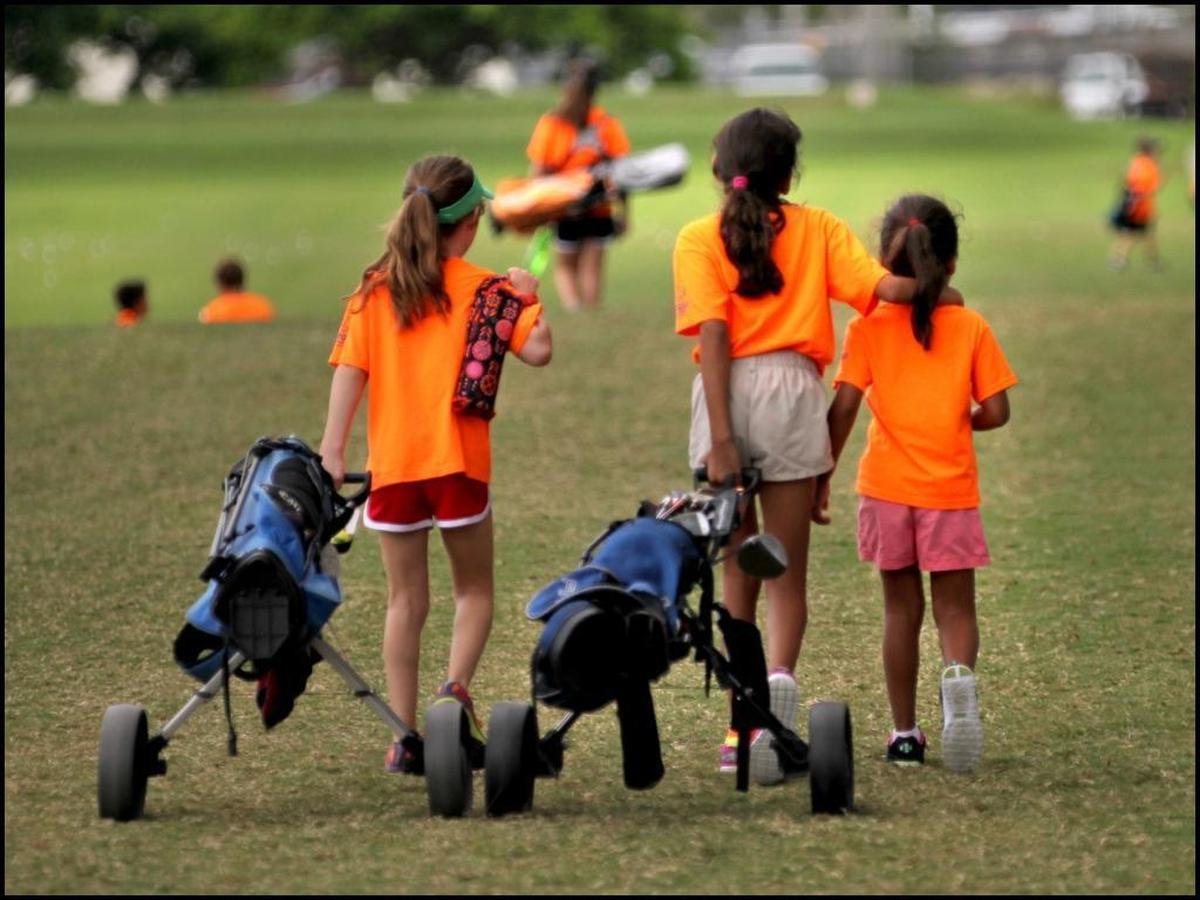 A scene from the youth program at the Melreese Country Club, the for-profit venture running the city-owned golf course. Miami may offer the property to David Beckham and partners for a soccer stadium.