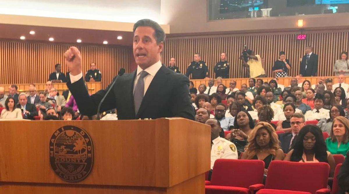 Miami-Dade Schools Superintendent Alberto Carvalho addresses county commissioners about a joint effort to secure $30 million in additional state funds to protect schools against shootings. He warned that while the Marjory Stoneman Douglas High massacre was horrifying, it reflected a much broader danger students face every day from gun violence.