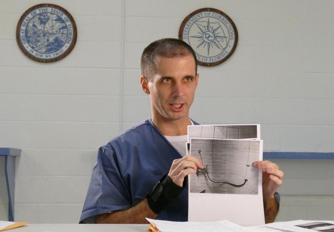 In an Oct. 8, 2015, interview with Miami Herald reporter, Julie K. Brown, at Martin Correctional Institution, Harold Hempstead, the key accuser in the death of inmate Darren Rainey, talks about a scalding shower that was used for punishment by corrections officers at Dade Correctional Institution.