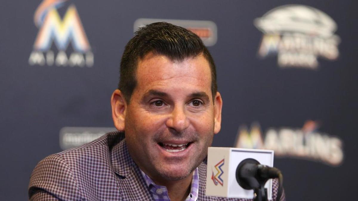 David Samson, seen in his Marlins president days, joins the Greg Cote Show With Greg Cote podcast’s new Episode 12, out Monday morning.