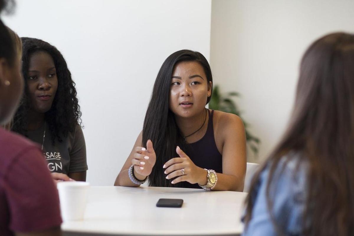 Bank of America Student Leader Stephanie Chang, 17, talks about her experience of being a Leader, and what she gained the most from the program during an interview on Monday, Aug. 14, 2017.