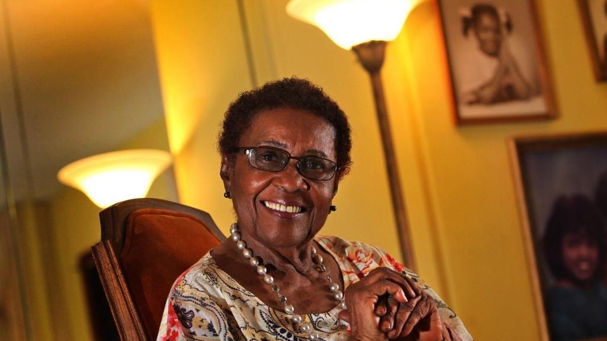 Lois Oliver, a retired Miami Dade County public school teacher, who moved to Miami as an infant in the 1930s and worked from the ‘60s to ‘80s in the school system, is photographed at her Miami home on Feb. 4, 2016.
