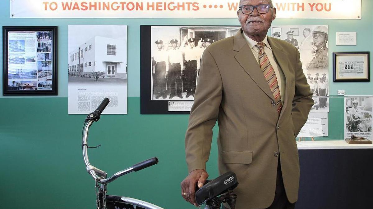 Inside the Black Police Precinct and Courthouse Museum in Overtown, one of Miami’s first black police officers, retired Lt. Archie McKay, recounts his days on the force.