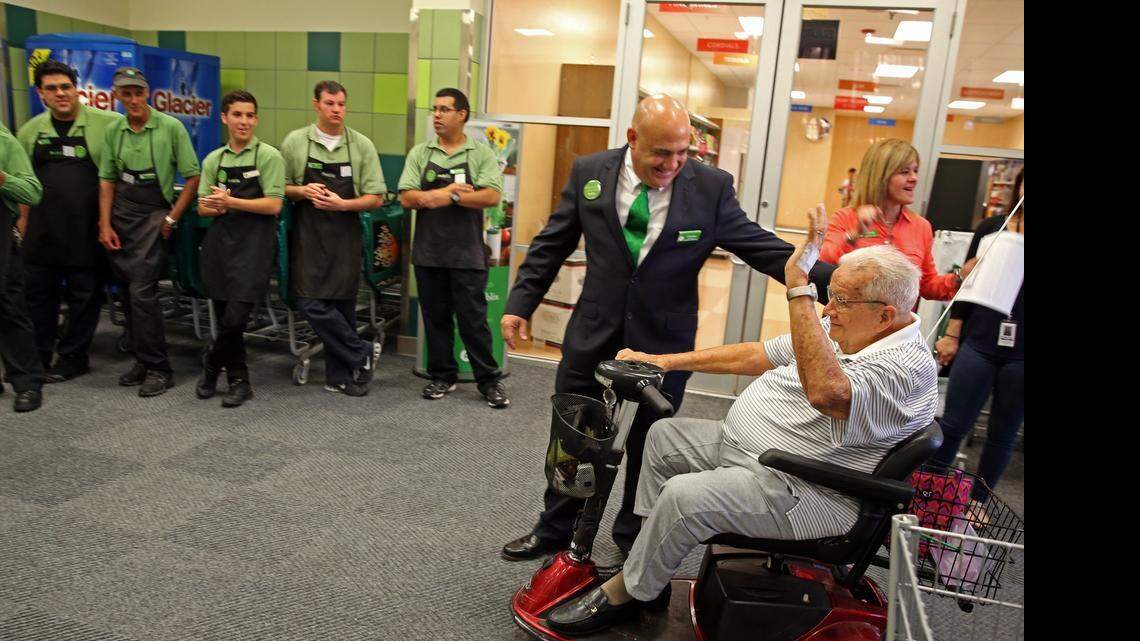 
Carlos Cruz, manager, at the newly remodeled Publix grand re-opening, located at 9420 SW 56th St., Miami Thursday April 23, 2015.

