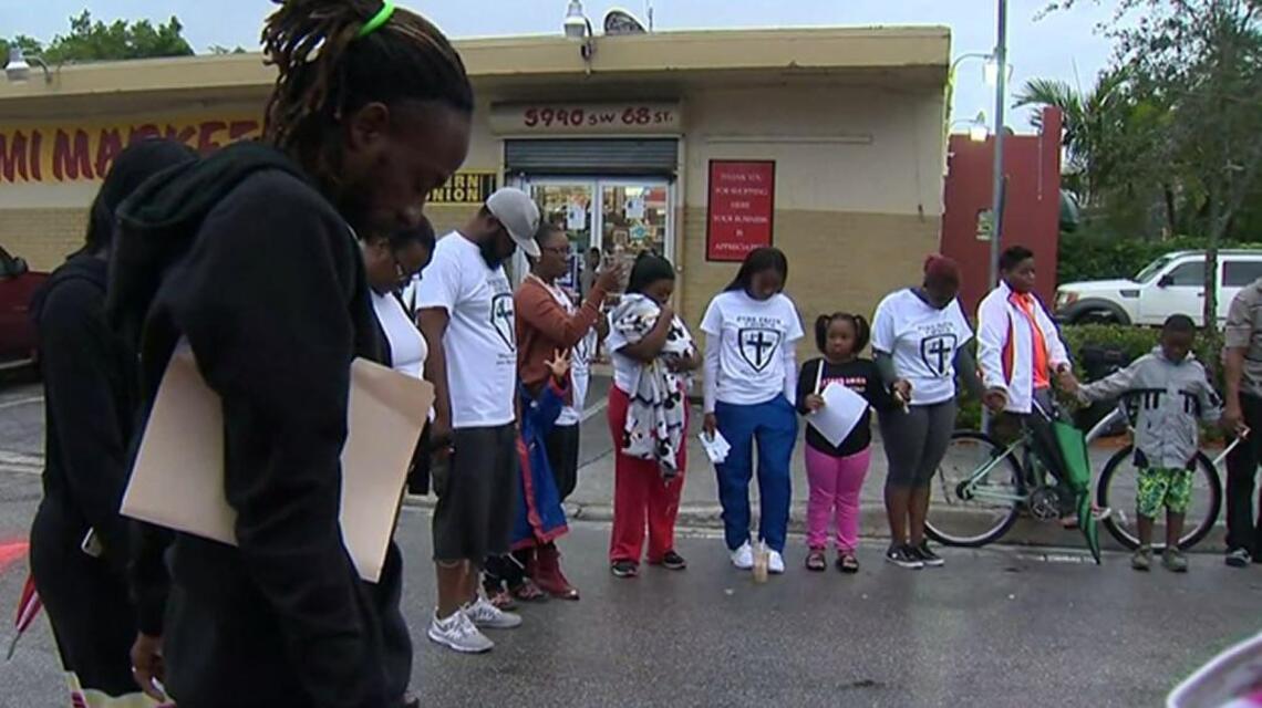 A young father is gunned down outside of a market
