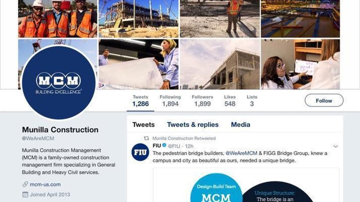 Screen grab of MCM Twitter page