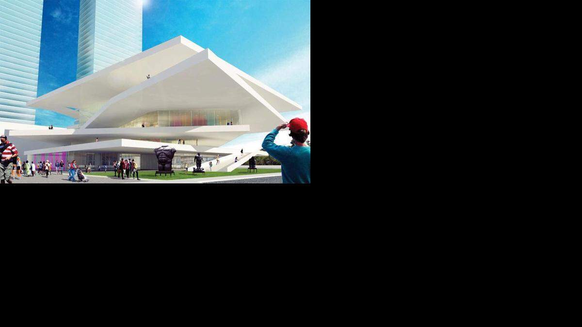 
A rendering shows the Mexican architect Fernando Romero’s design for Gary Nader’s Latin American Museum of Art, which Nader announced the plans for this week. 
