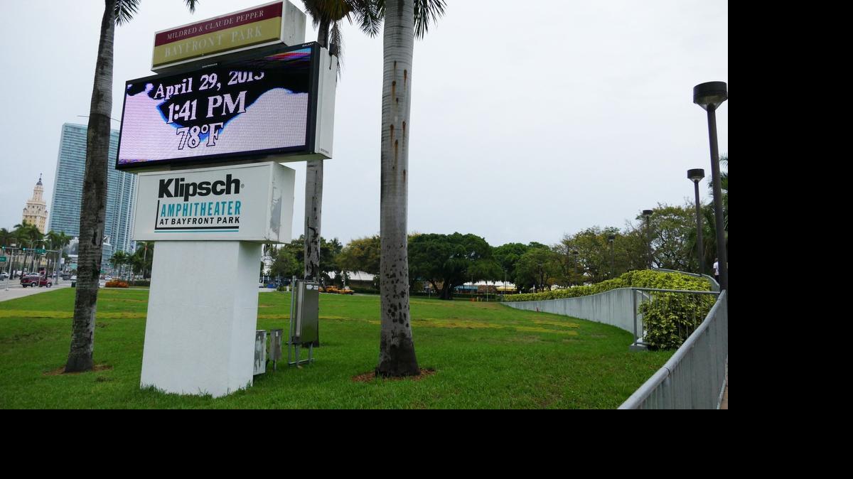 
Bayfront Park in downtown Miami 
