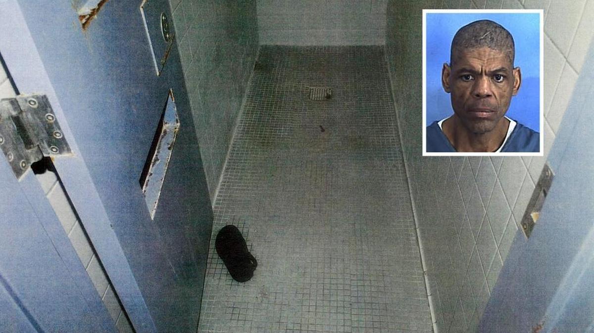 Photograph of the shower room in the TCU west wing 13, Dade Correctional Institution, which became Darren Rainey’s death chamber. From the Darren Rainey in-custody death investigative report released Friday, March 17, 2017, by the state attorney’s office.