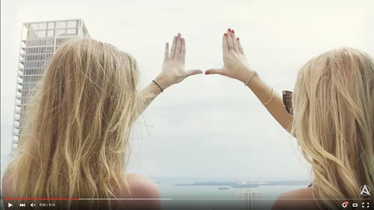 A scene from the video