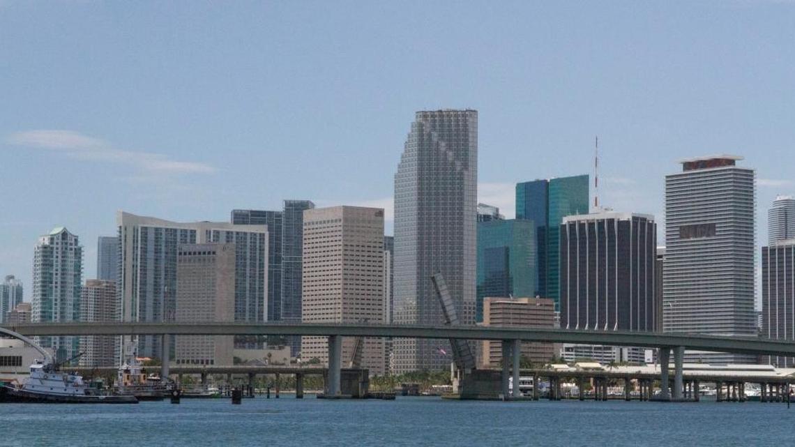 Miami skyline of luxury condos contribution to the city’s income inequality