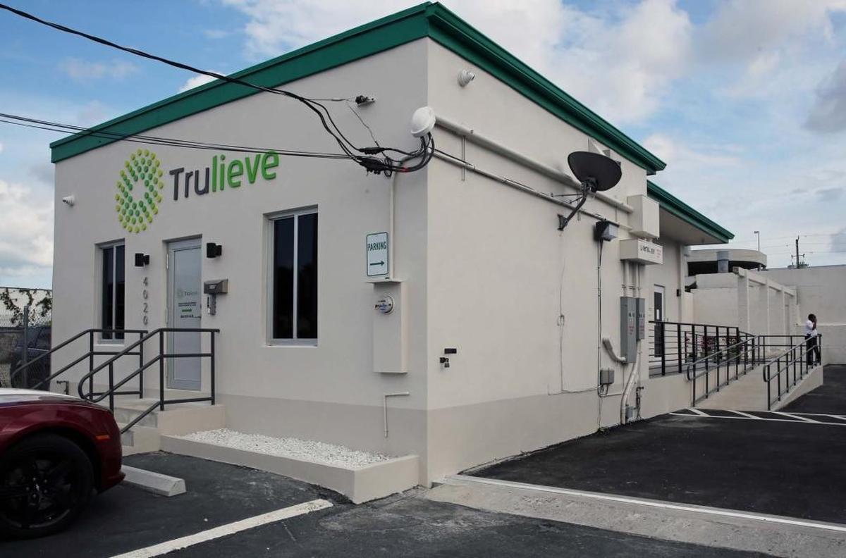 A Trulieve outlet located at 4020 NW 26th St. near Miami International Airport. Among the services First Green provided its clients, armored cars would pick up cash deposits and transfer them safely to its branches.