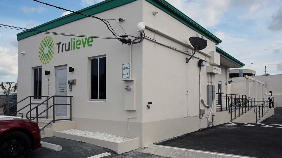 A Trulieve outlet located at 4020 NW 26th St. near Miami International Airport. Among the services First Green provided its clients, armored cars would pick up cash deposits and transfer them safely to its branches.