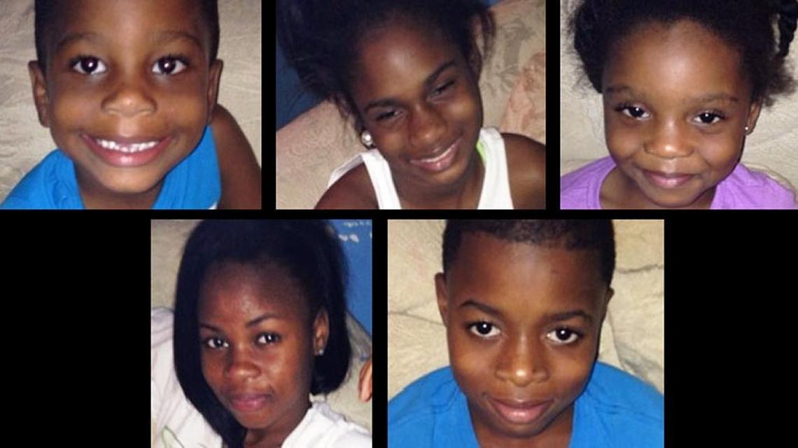 
Nehemiah, 6; Takiya, 14; Tamiyiah, 5; Takira Brown, 16; and Jeremiah, 13.
