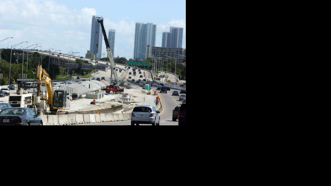 
Toll equipment is installed on the 836 eastbound between I-95 and Northwest 27th Avenue on Oct. 12, 2014.
