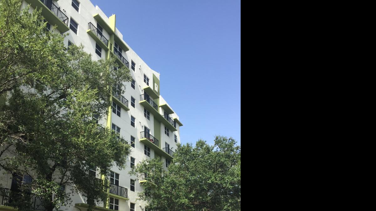 
Labre Place, a 90-unit apartment building in Overtown for low-income and formerly homeless people.
