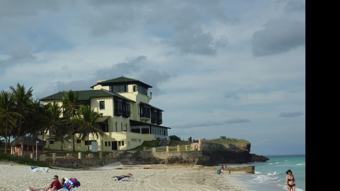 
A section of Cuba's Varadero Beach, showing DuPont Mansion in the background.
