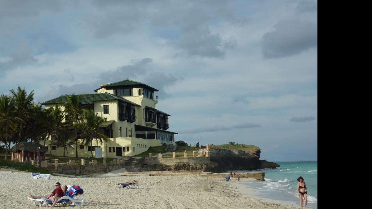 
A section of Cuba's Varadero Beach, showing DuPont Mansion in the background.
