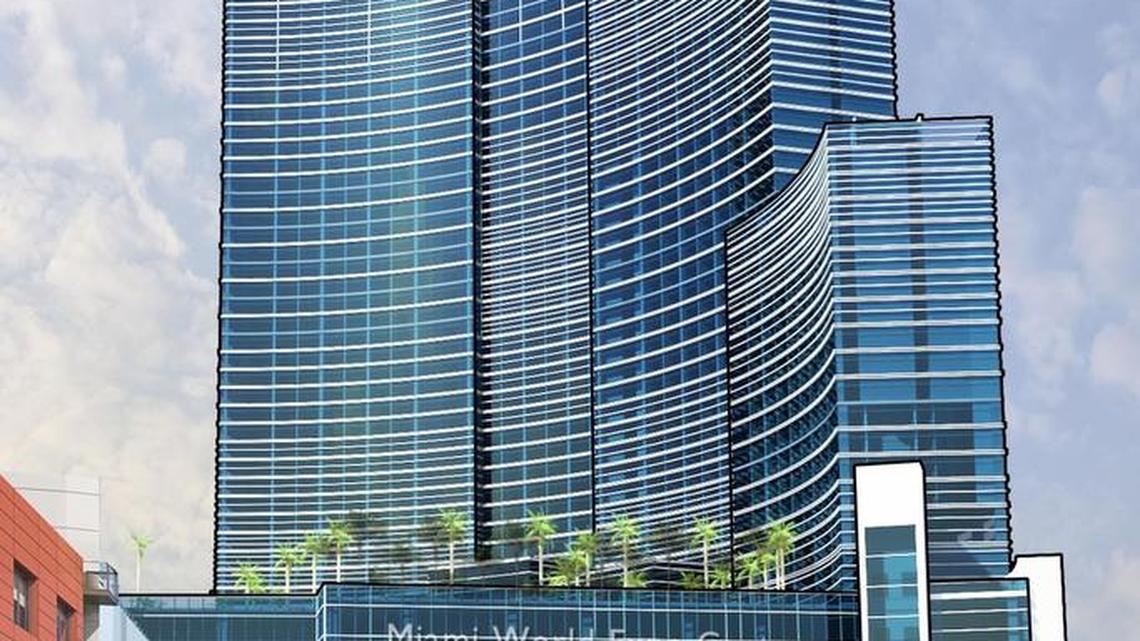 
A rendering of the Marriott Marquis Miami Worldcenter Hotel & Expo Center
