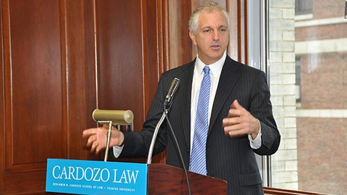 Alan Futerfas, Donald Trump Jr.’s newly hired criminal defense attorney, delivering a lecture at the Cardozo School of Law in 2013. Futerfas grew up in Miami and is a graduate of Coral Park Senior High School.