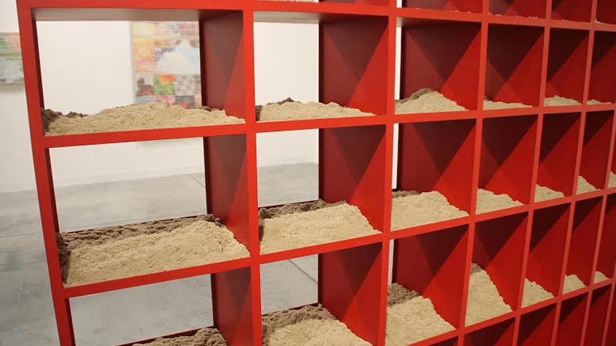 Sand Shelf No. 1 by Nicole Wermers at Art Basel.