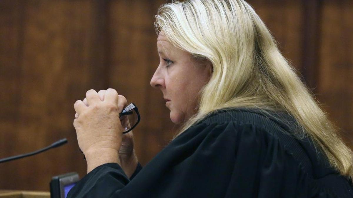 Miami-Dade Judge Victoria Brennan in court in July 2015. An arrest warrant was recently issued for her after a man in Key Largo alleged she burst his truck windshield with a pole.