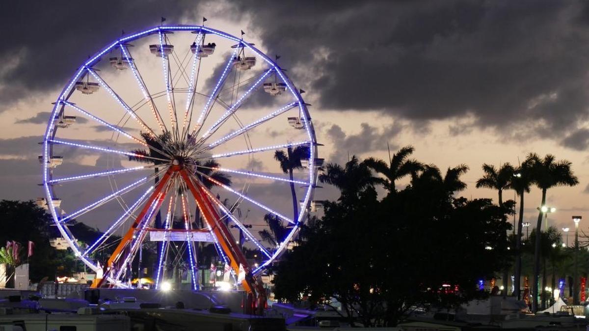 The sun sets on the opening day of the Miami-Dade County Youth Fair in this file photo from March 12, 2015.