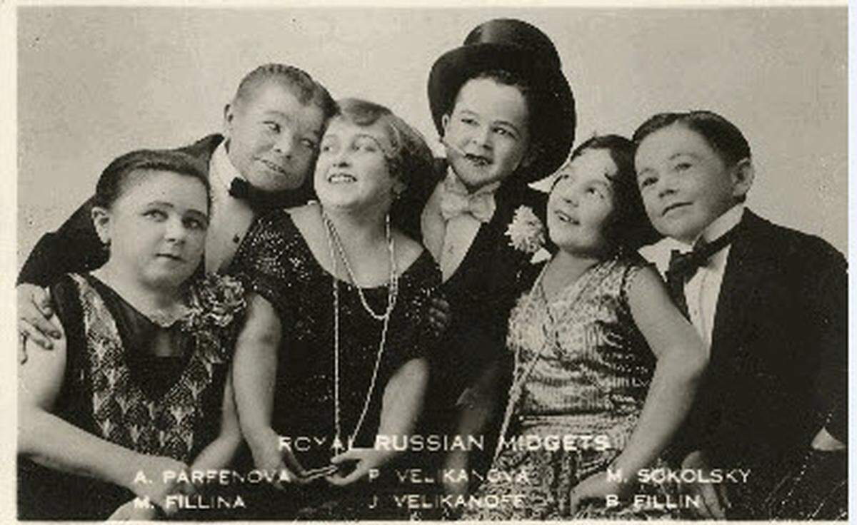 The Royal Russian Midgets, shown here in a 1920s-era photo postcard, bought 100 acres in Sweetwater in 1940 hoping to create a tourist attraction, but World War II derailed those plans. They helped found St. Vladimir’s Russian Orthodox Church in 1947 and were among the founders of the city of Sweetwater.