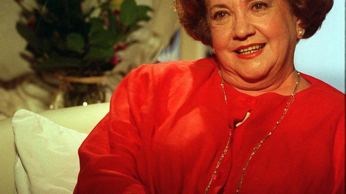 Gloria Fajardo, mother of Gloria Estefan, taping for a VH-1 Mother’s day special in 1995.