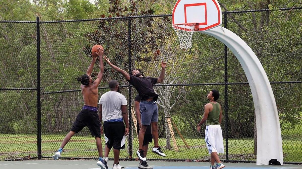 Morningside Park basketball courts are open for business and being used as of Friday, October 6, 2017.
