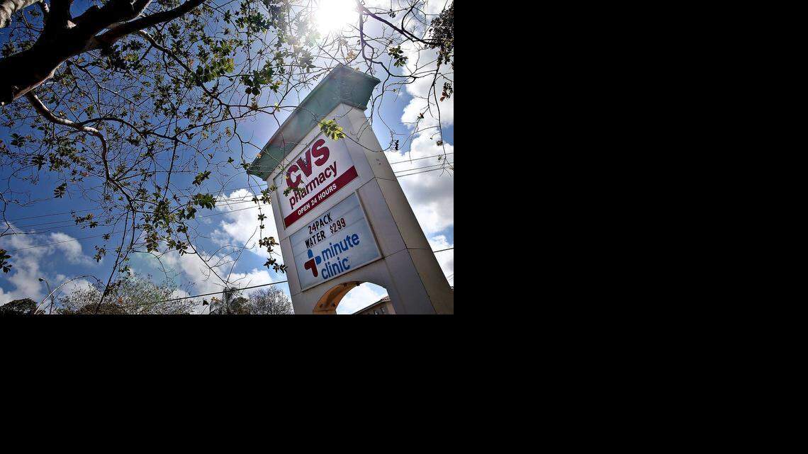 
The sign for the MinuteClinic at CVS pharmacy at 8765 S. Dixie Hwy in Kendall on Wednesday. Opened in 2006, MinuteClinics are now in 13 South Florida CVS stores and in 960 locations nationwide.
