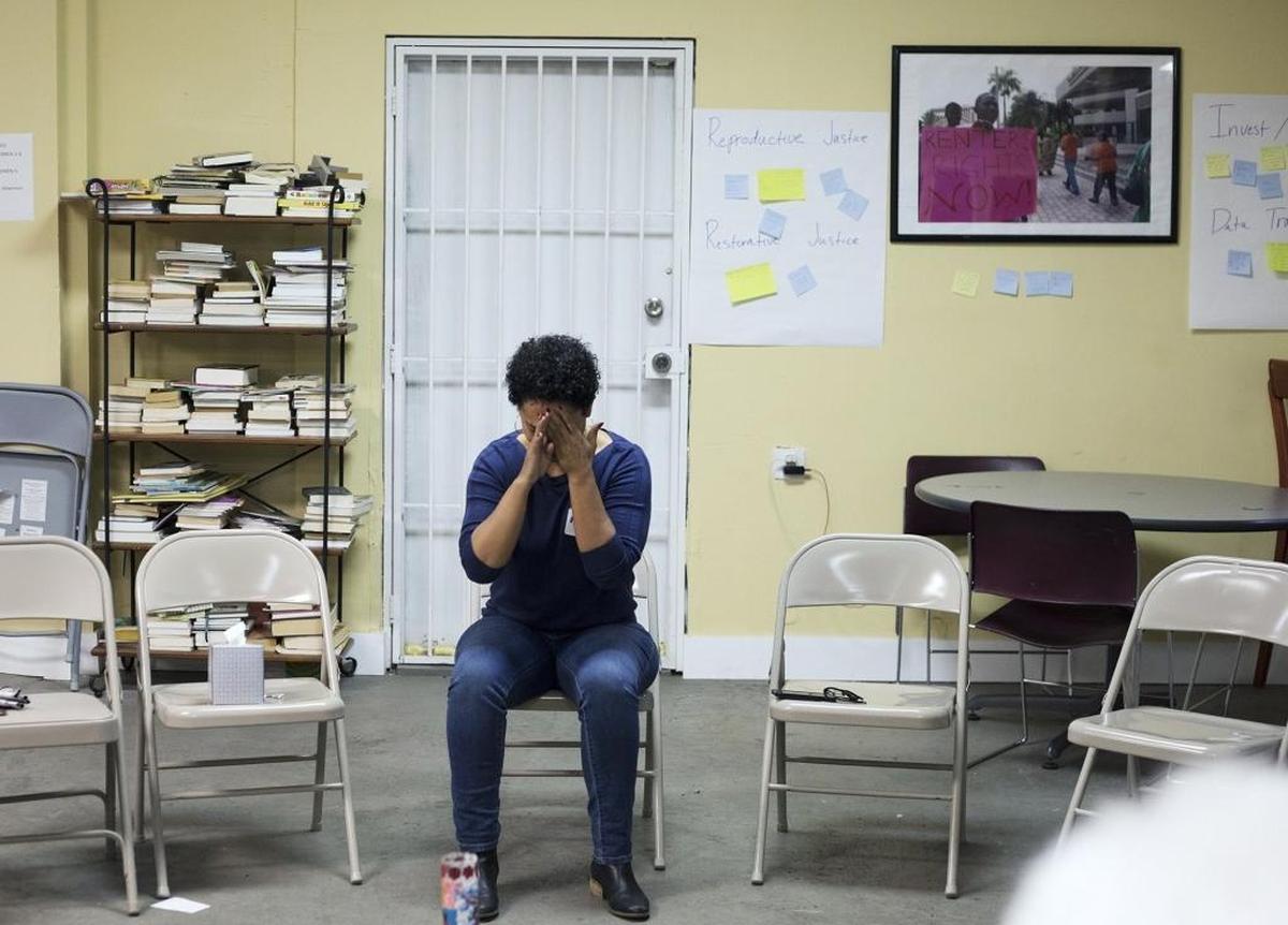 Marcia Olivo, director of the Miami Workers Center organized the Women’s Circle to provide a safe place for victims of abuse to share their tales. She, too, is a survivor.