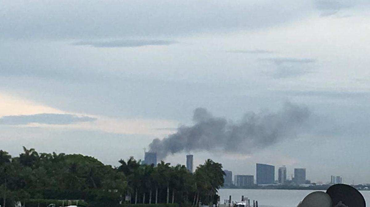 A fire broke out at an automotive warehouse at 49 NE 22nd St. in Edgewater, near Biscayne Bay, on Friday evening, July 22, 2016. No one was injured, but it took the Miami Department of Fire Rescue more than an hour and 79 firefighters to contain the blaze.