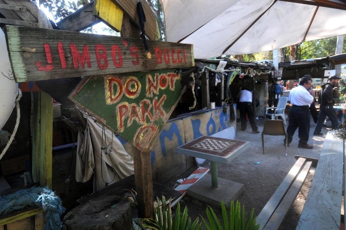 After a fire in one of the trailers at Jimbo’s on Virginia Key.
