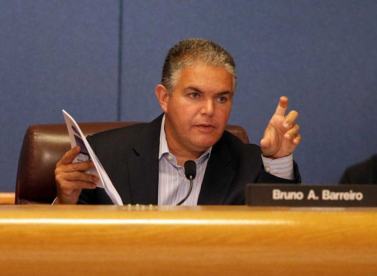 Former Miami-Dade County Commissioner Bruno Barreiro during a 2015 meeting. He resigned his seat on March 30 to run for Congress, creating a vacancy that has to be filled by special election.  Miami-Dade called the election for May 22.