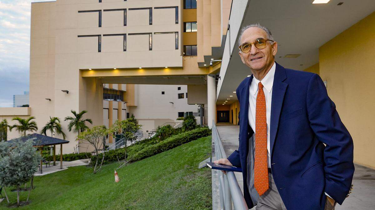 Retired judge Steve Leifman at the Miami Center for Mental Health, a Miami-Dade facility that needs County Commission approval to open.