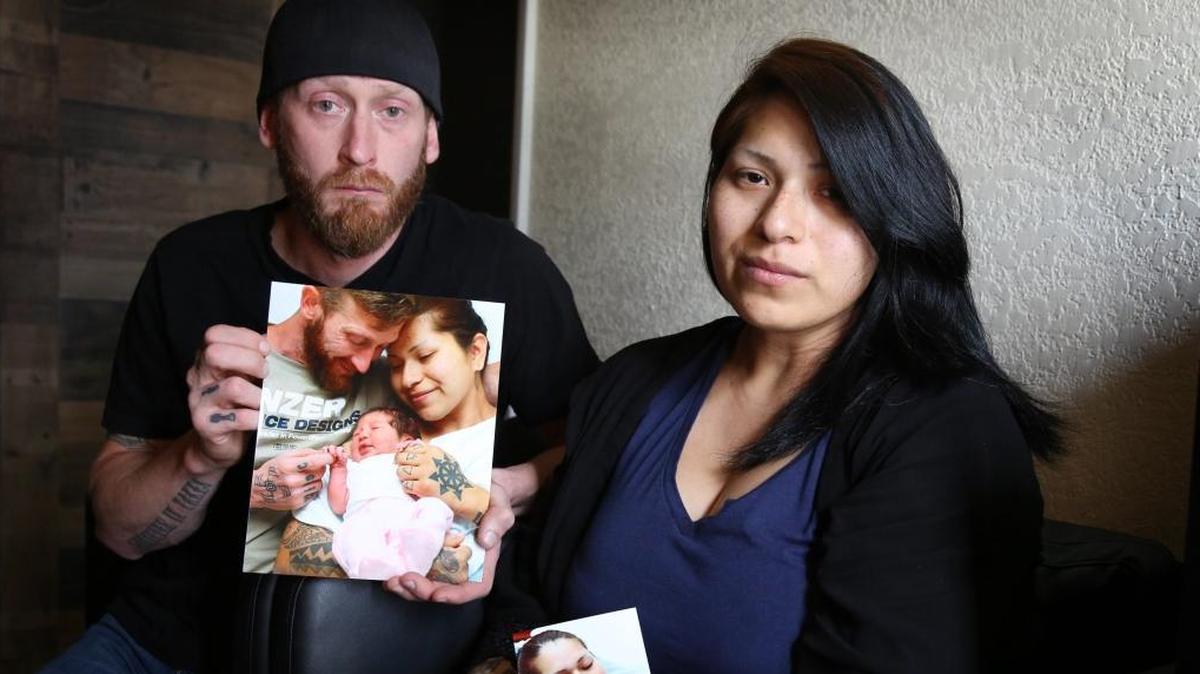 Justin Johnson, 36, and his Miccosukee girlfriend, Rebecca Sanders, 28, who gave birth to baby Ingrid Ronan Johnson, Friday, March 16, 2018, only to see the baby whisked away by Miccosukee Police. The couple claims that a Miccosukee tribal court issued a bogus order awarding custody of the child to the child’s grandmother, Betty Osceola, a high-ranking tribal member. Baby Ingrid is now on the reservation, out of reach of state authorities, who have encountered friction with the tribe for years. Baptist Hospital allowed tribal police to take the baby out of the maternity ward.