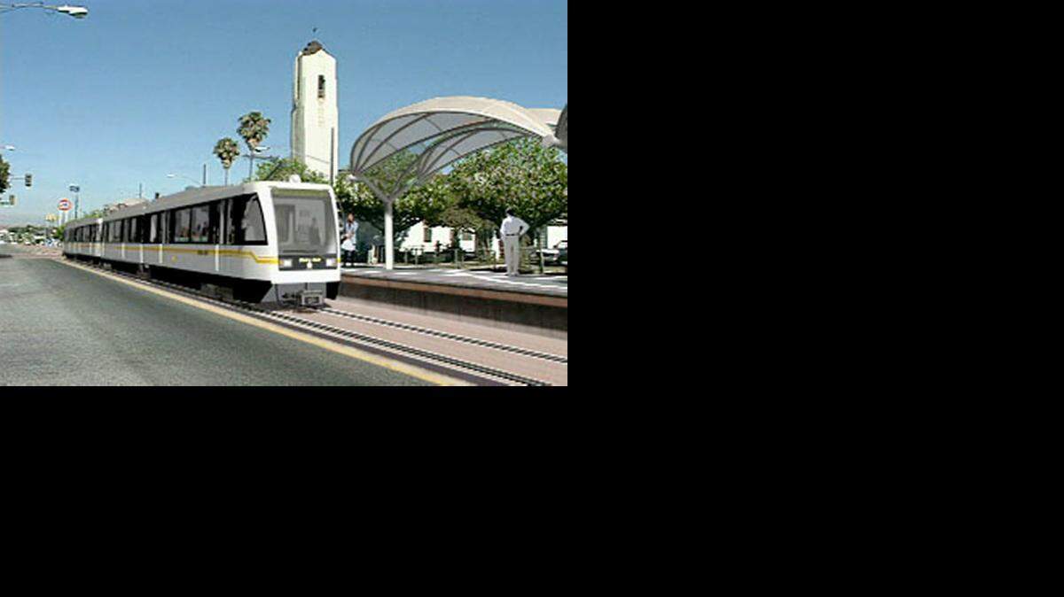 
The Baylink project has been debated for decades. This rendering of an earlier idea for the Miami-to-Miami Beach light-rail system is from 2002. 
