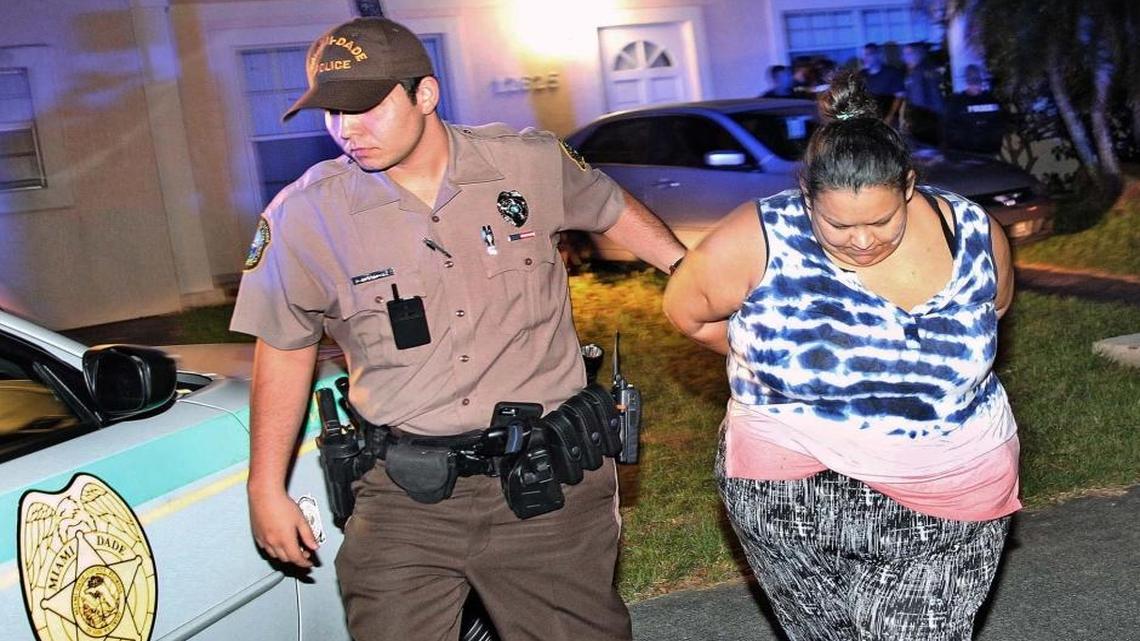 . A special police squad of Miami-Dade Police officers combating condominium fraud makes their first arrest from an el Nuevo Herald and Univision 23 investigative series on 'Condominium Fraud' on Tuesday, Sept. 20, 2016.