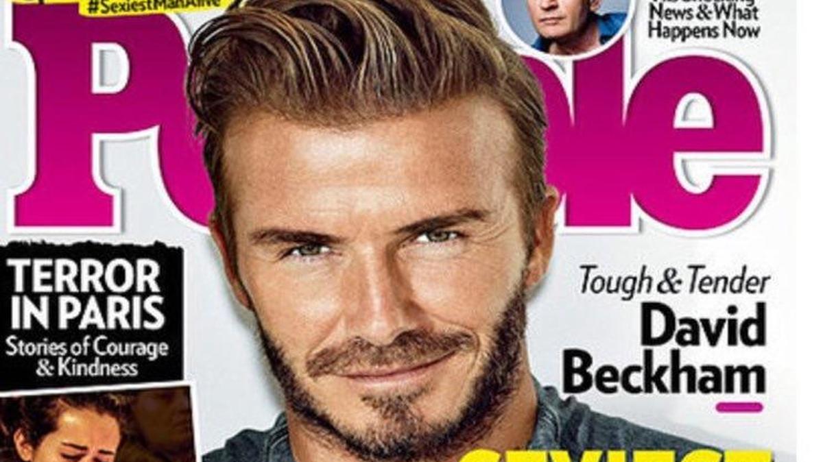 David Beckham named “Sexiest Man Alive” by People magazine in November 2015.
