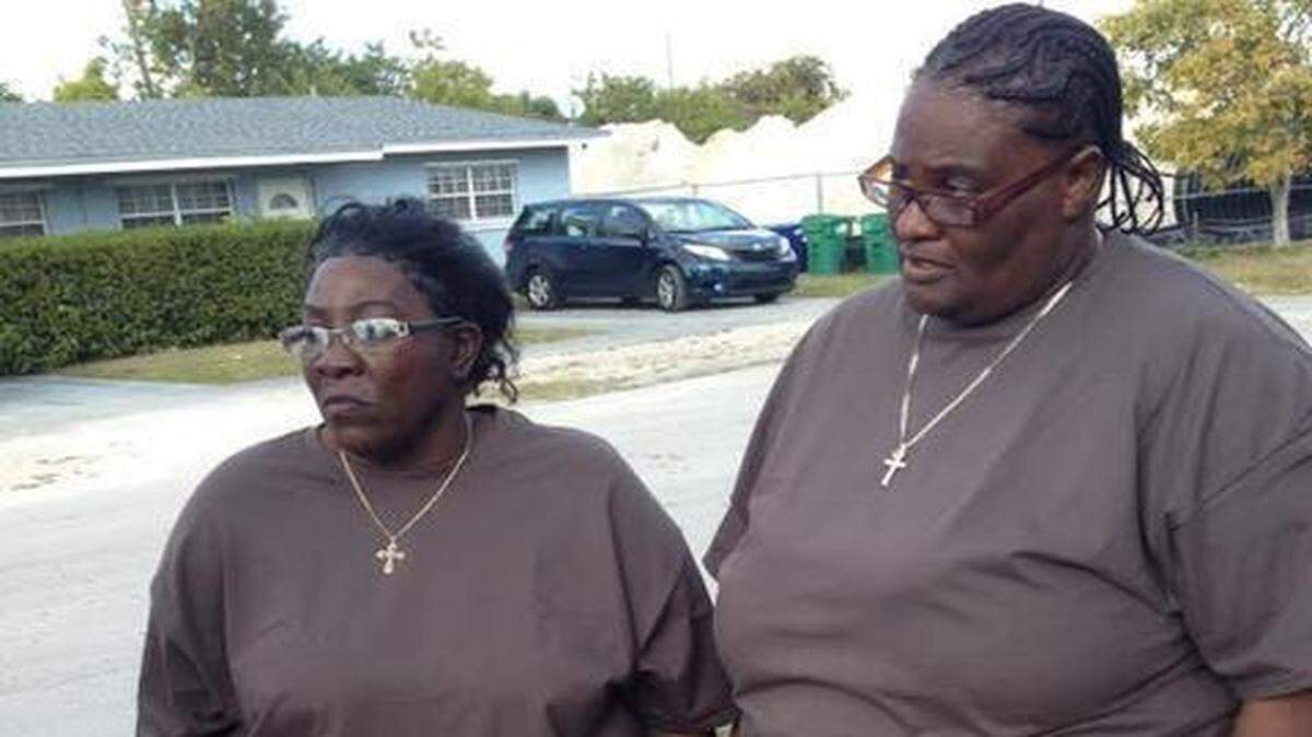 
Hall’s mother, Catherine Daniels, left, and her wife, Marsha Brown.
