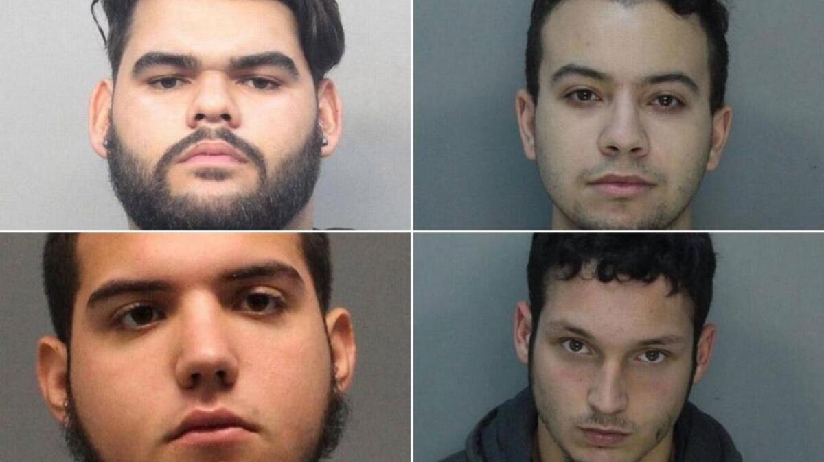 Clockwise, from top left: Adrian Rene Machin, Julio Cesar Fernandez, Luis Angel Rosello, and Adan Enrique Valdes.