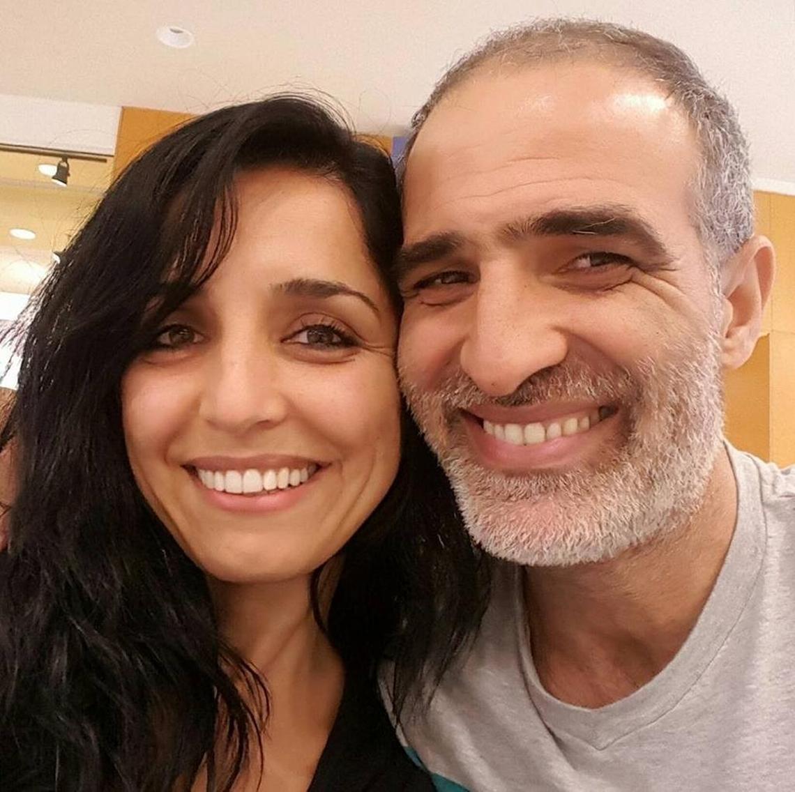 Jihan Haida with Naji El-Kadir, right. El-Kadir was killed by a drunk driver in West Kendall two days before their wedding.