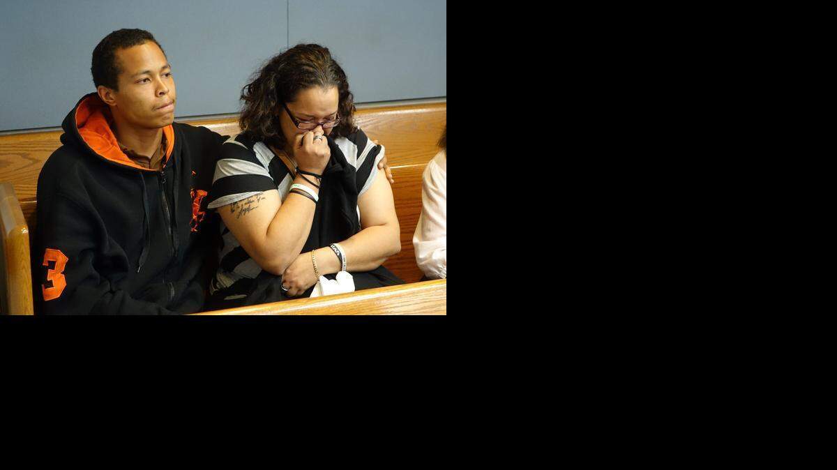 
Doreen Reyes, mother of the toddler killed by a dog in South Miami-Dade, cries in court on Monday. She approved a plea deal of four years in prison for the child’s father.
