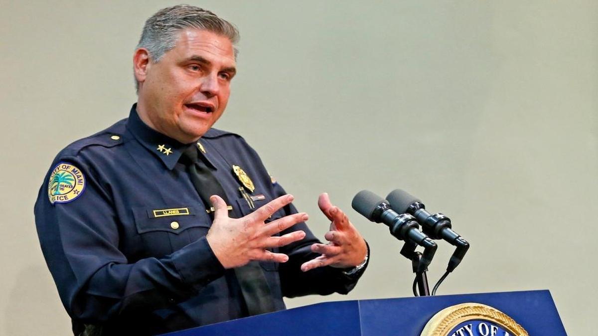 Miami Police Chief Rodolfo Llanes after being chosen the city’s new leader in December, 2014.